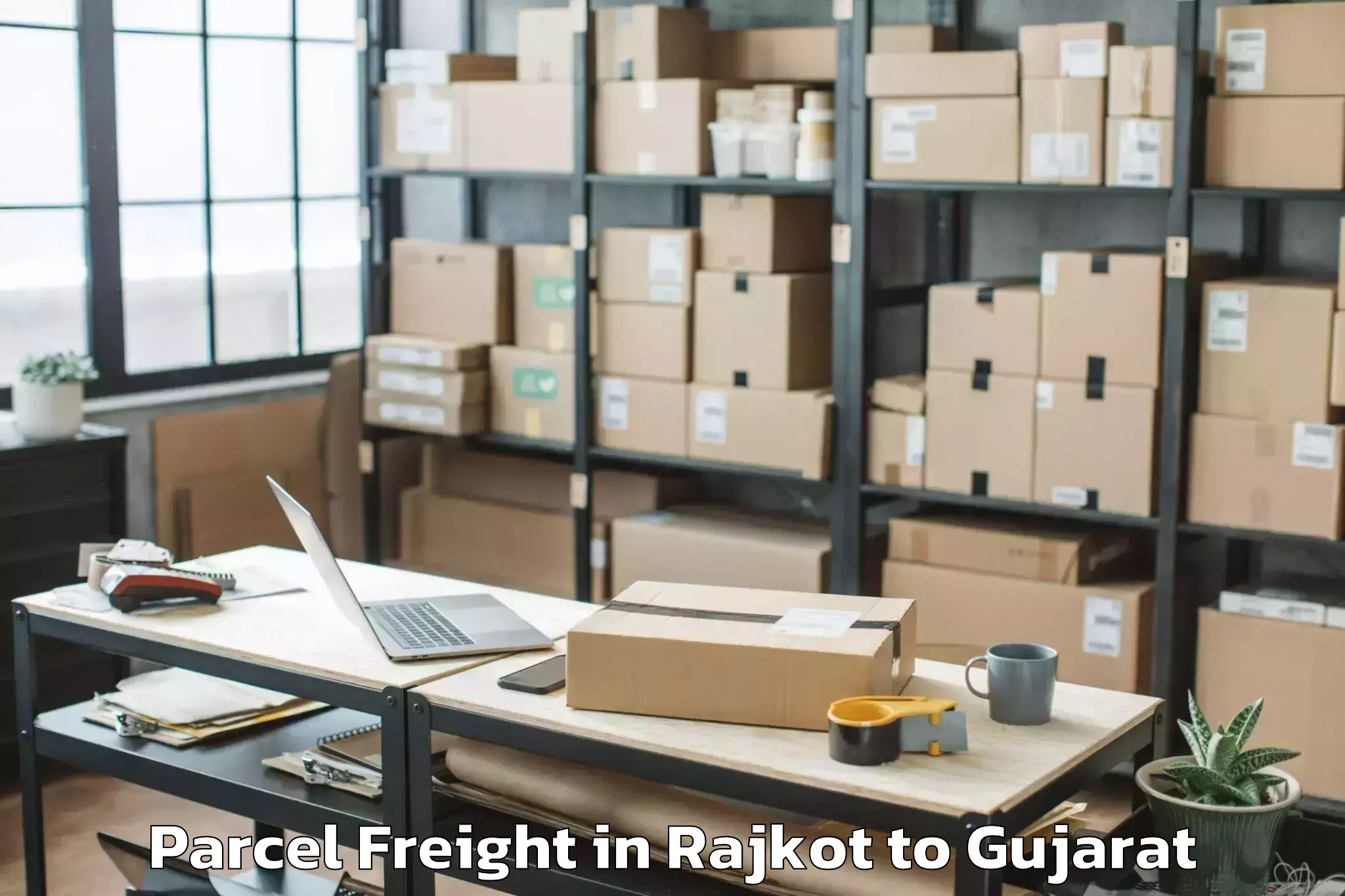 Hassle-Free Rajkot to Gandhi Nagar Parcel Freight